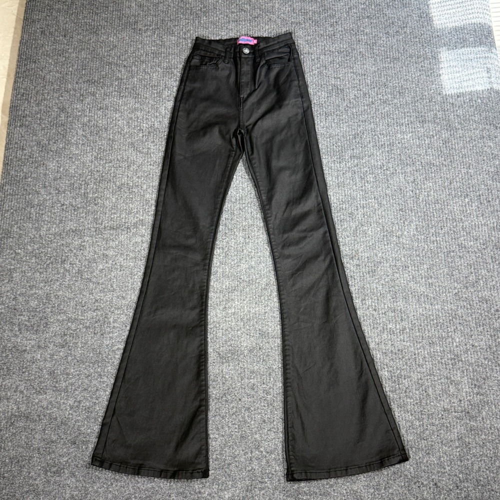 Twisted Heart Edikted Flare Pants‎ Women's XS High Waisted Coated Pants Archive